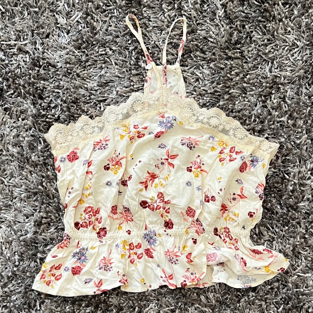 Cute cream halter blouse